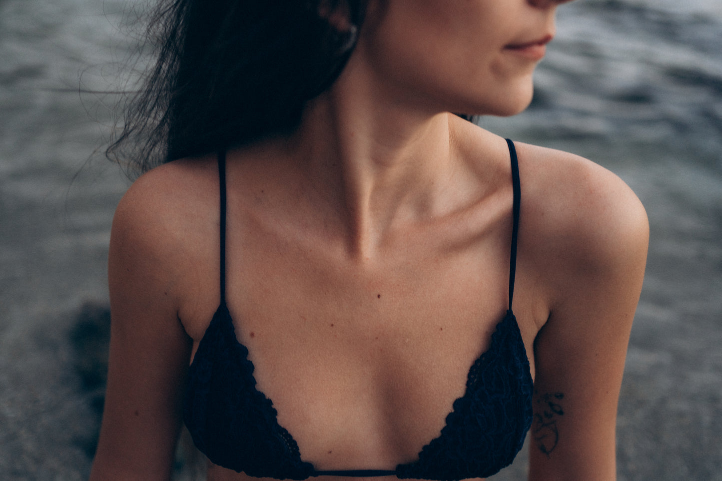 navy lace BIKINI